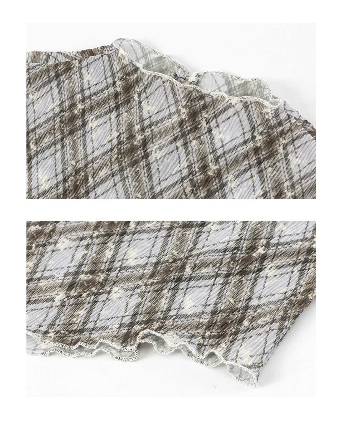 Pleated Sheer Blouse