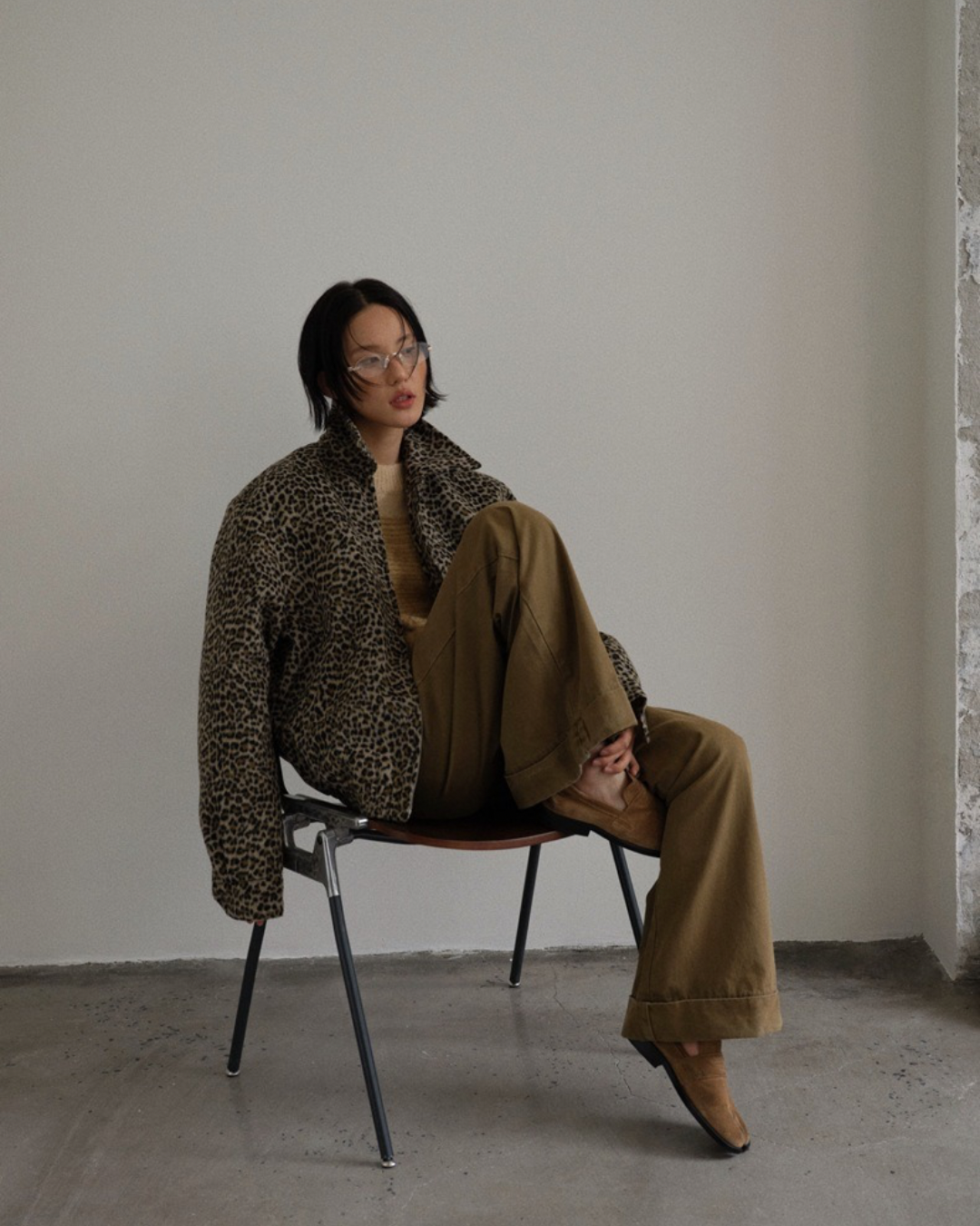 Cotton Leopard Short Jacket