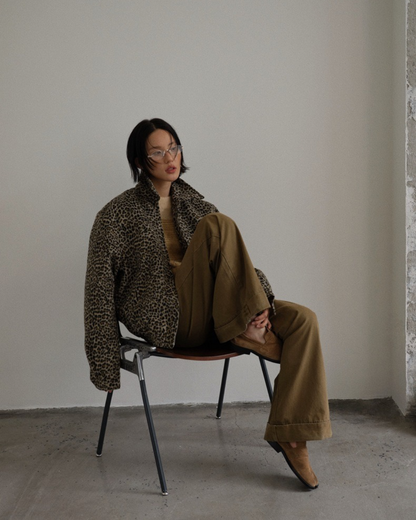 Cotton Leopard Short Jacket