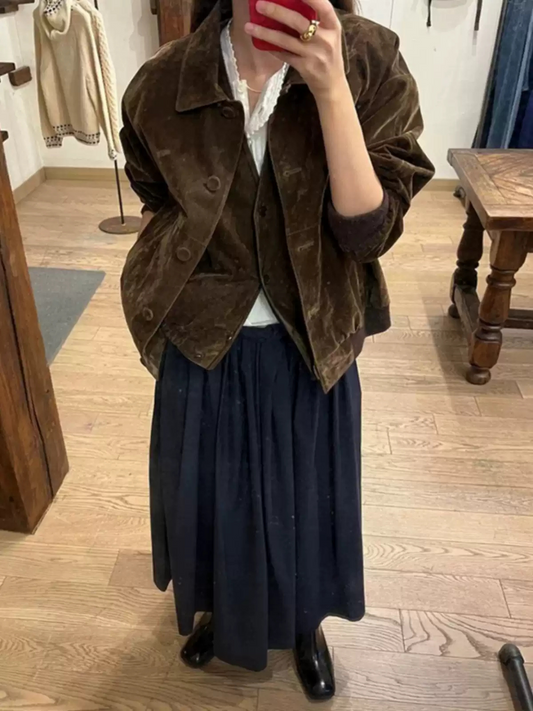 brown suede jacket