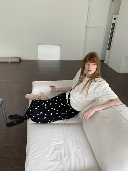 dot long skirt