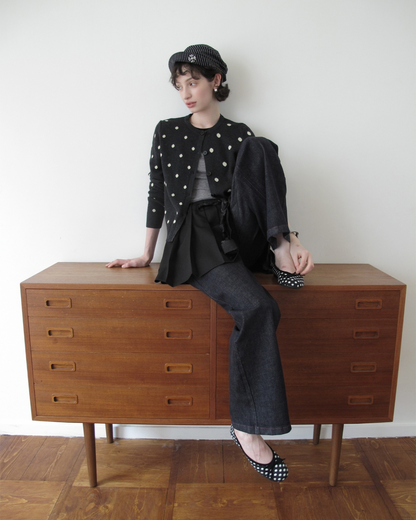 Round Neck Polka Dot Knit