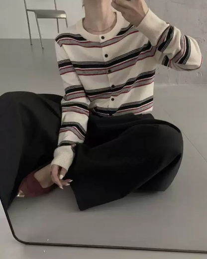 Round Neck Stripe Top