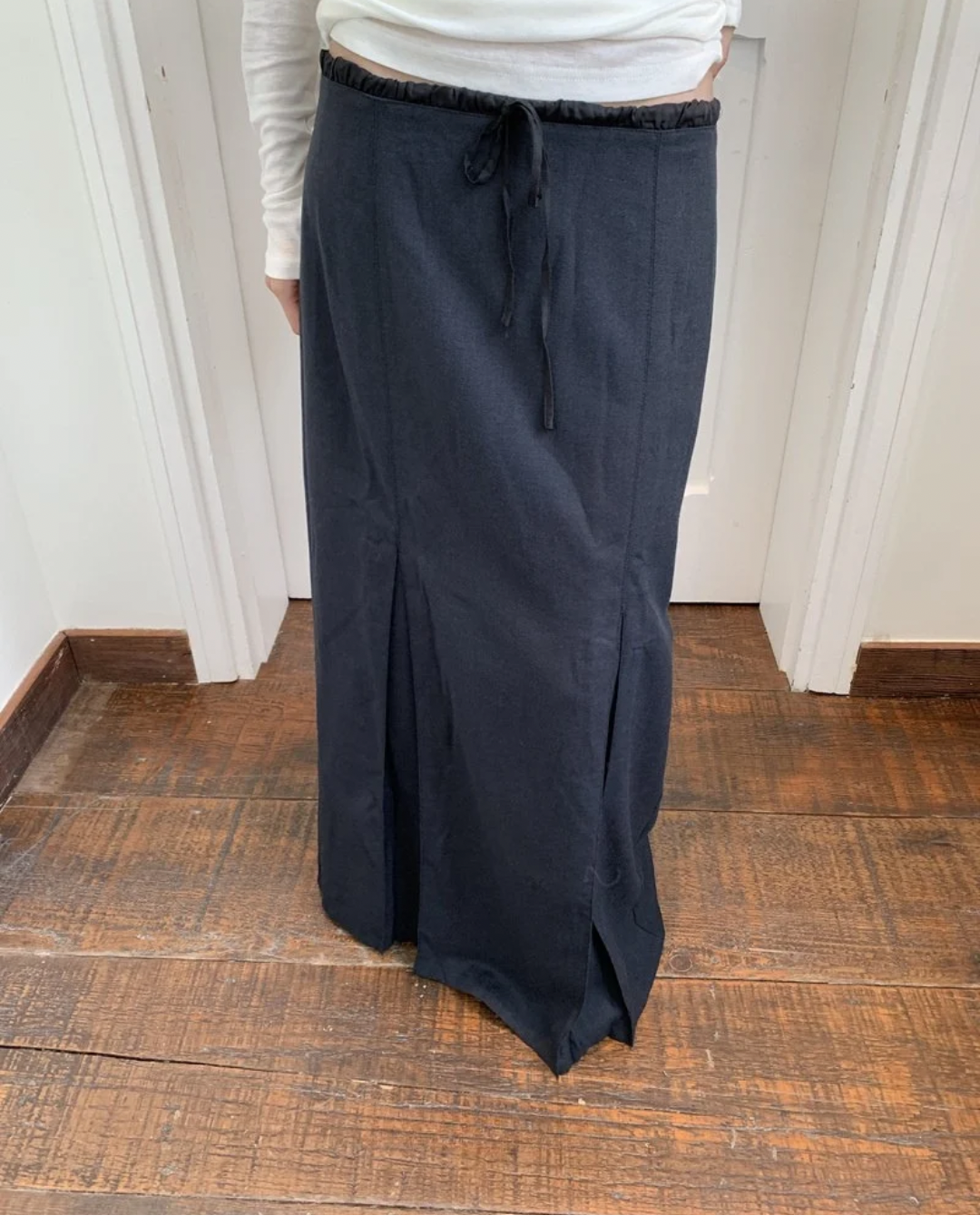 Double-Breasted Blazer and Strapless Skirt