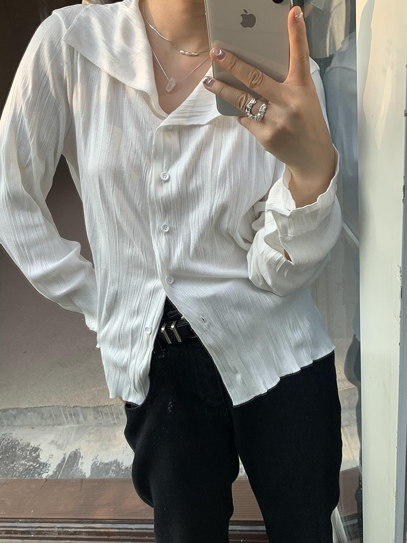 soft drape white shirt