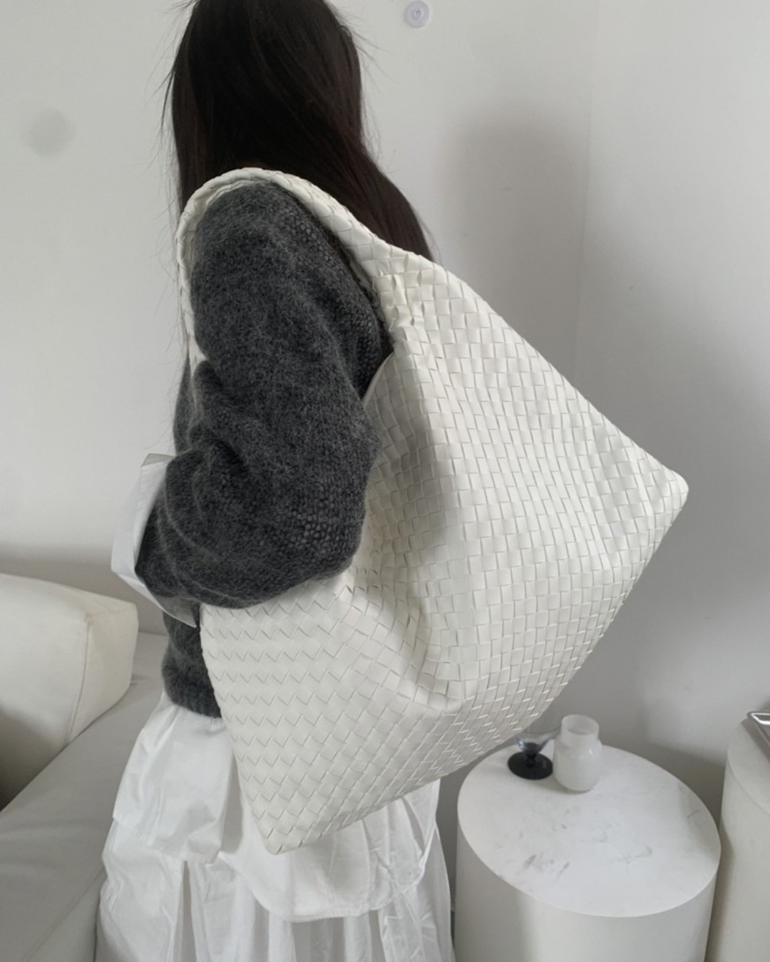 Textured Leather Tote