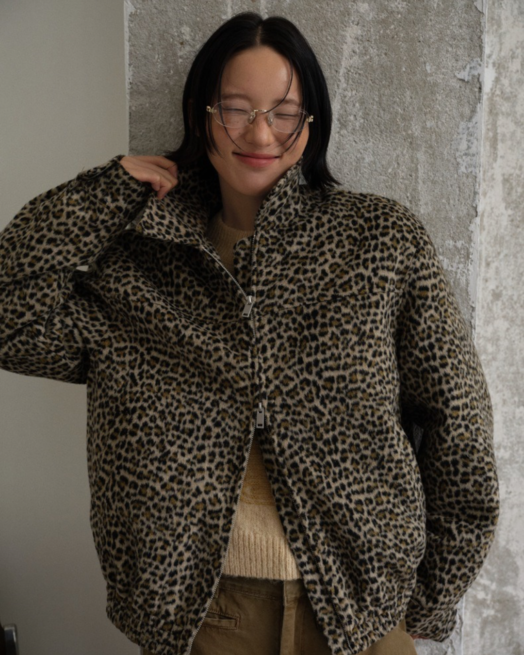 Cotton Leopard Short Jacket
