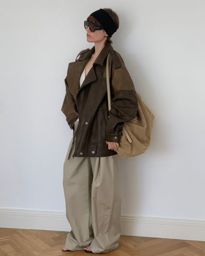 Retro-Style Leather Jacket