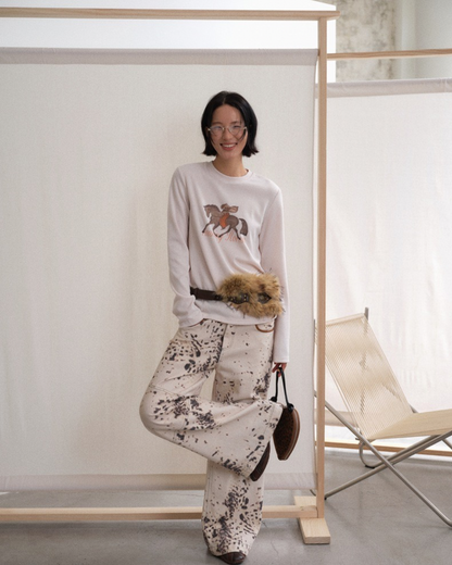 Leopard Straight Loose Pants