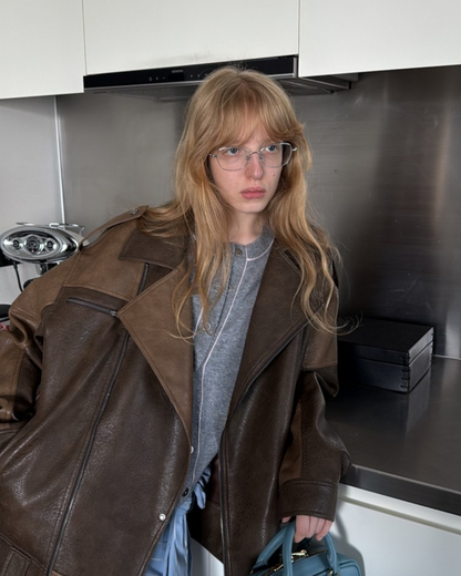 Retro-Style Leather Jacket