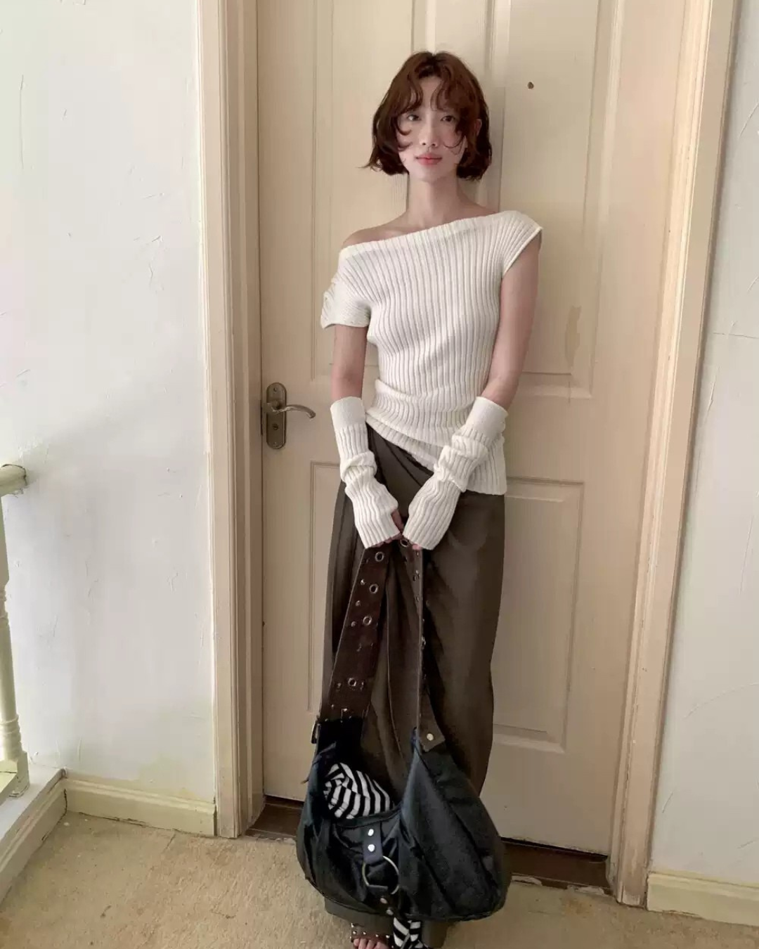 Asym Knit One-Shoulder