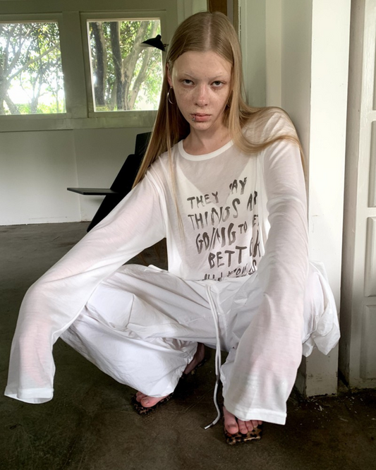 Sheer Long Sleeve Tee
