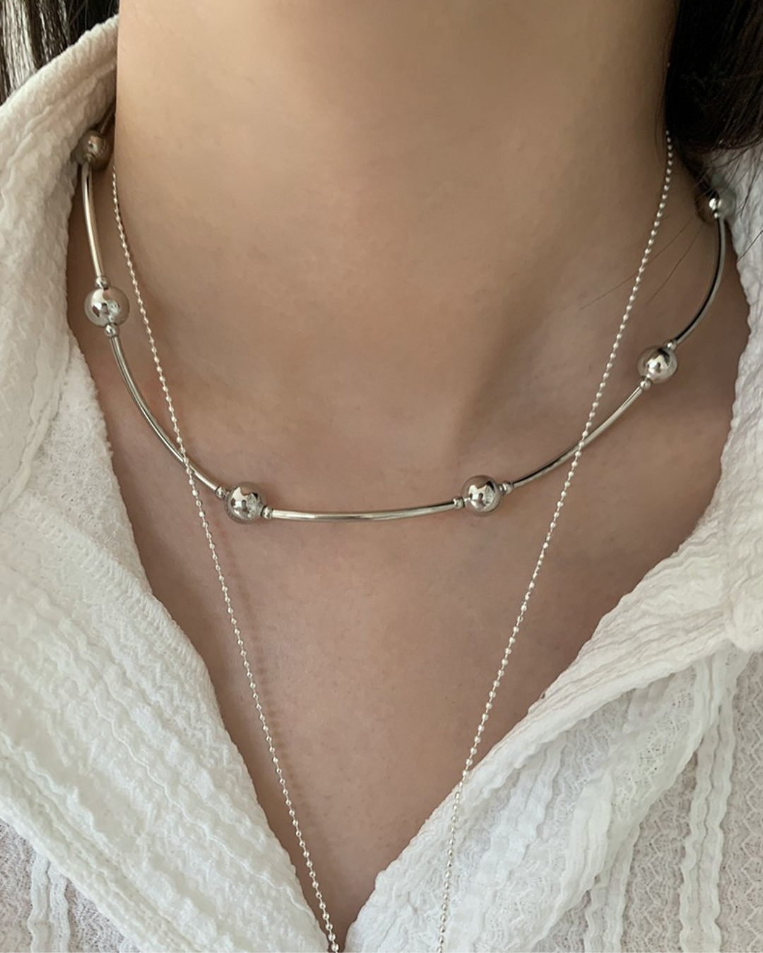 Silver Beaded Bracelet