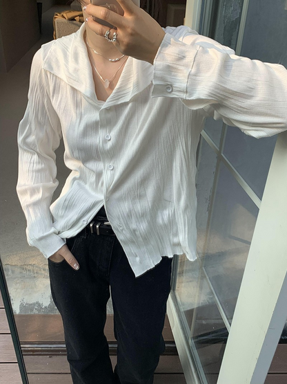 soft drape white shirt