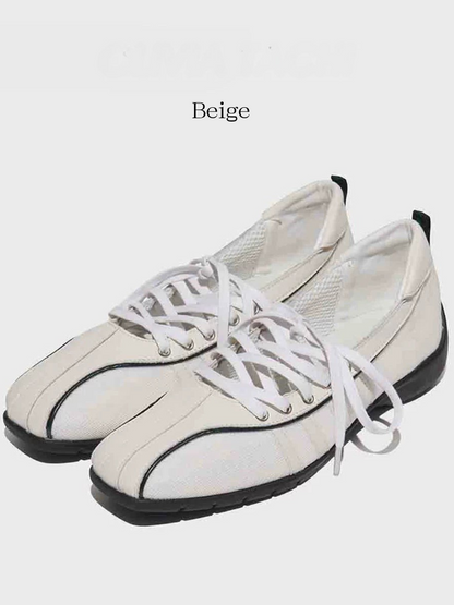 lace-up flats