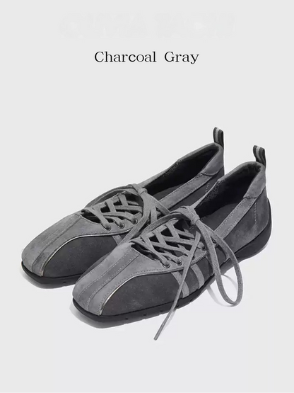 lace-up flats