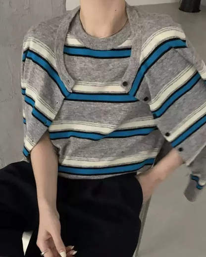 Round Neck Stripe Top