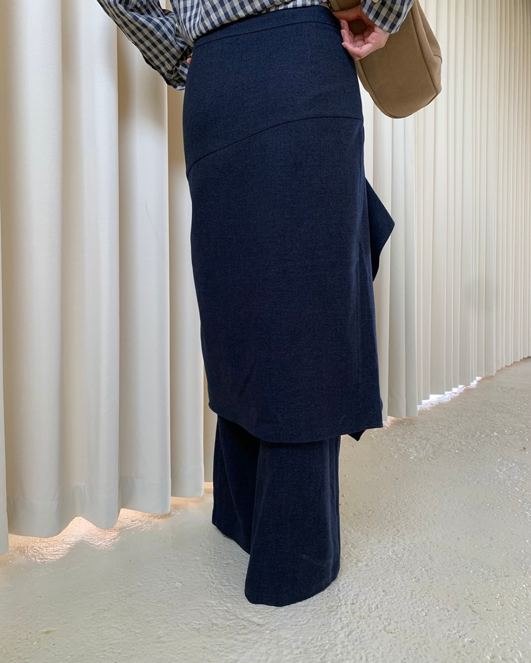 Drape Frill Culotte Pants　