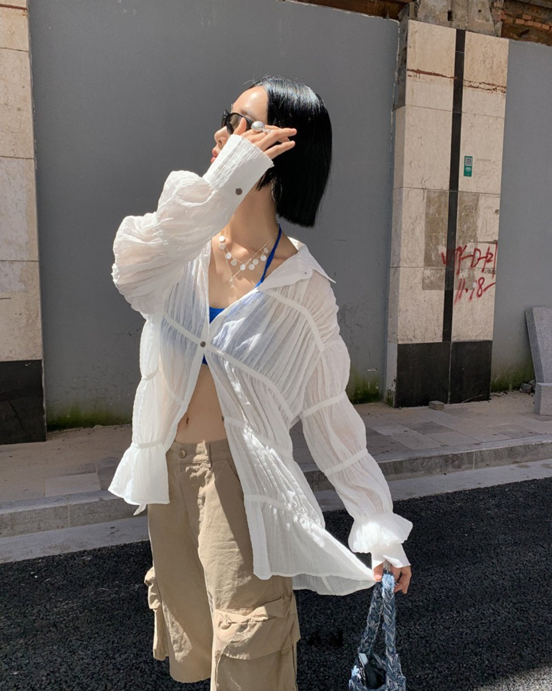 Pleated Sunshield Shirt
