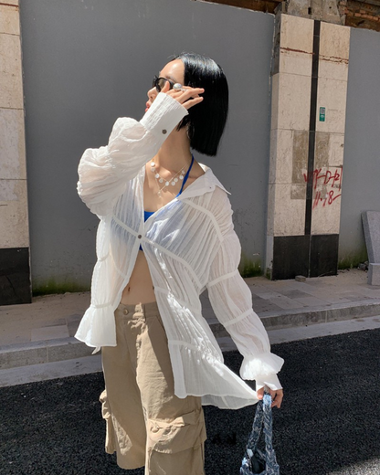 Pleated Sunshield Shirt
