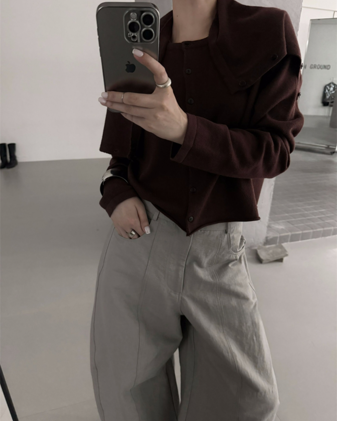 Knit Cardigan Two-Piece Set