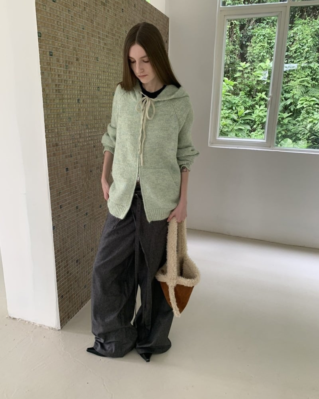 Hooded Knit Cardigan Jacket