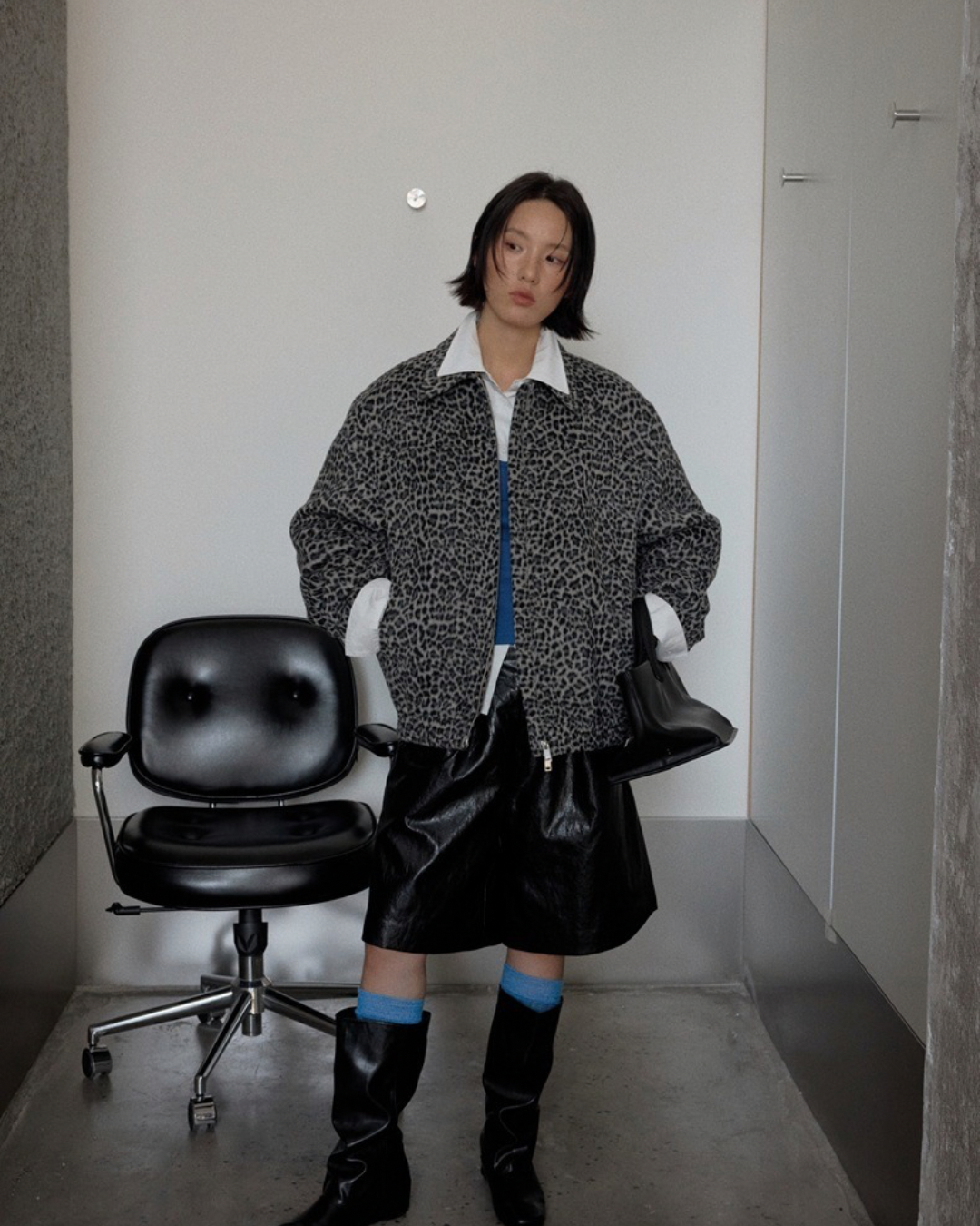 Cotton Leopard Short Jacket