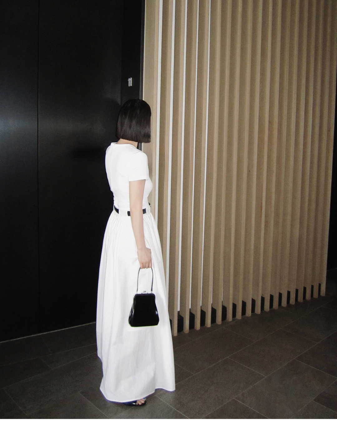 White Short Sleeve Dress