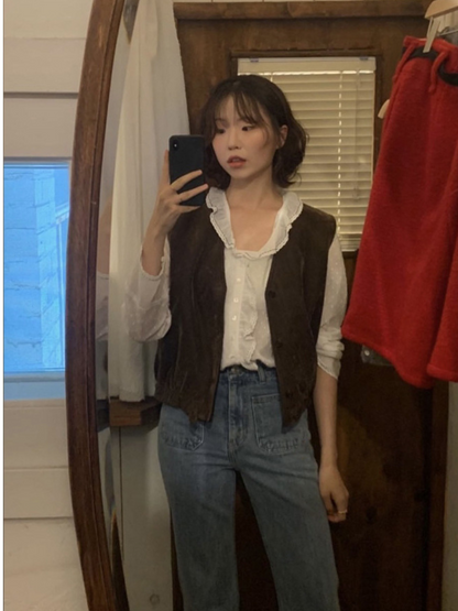 brown suede jacket