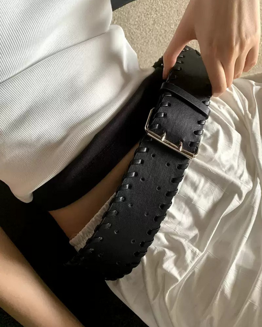 wide woven belt