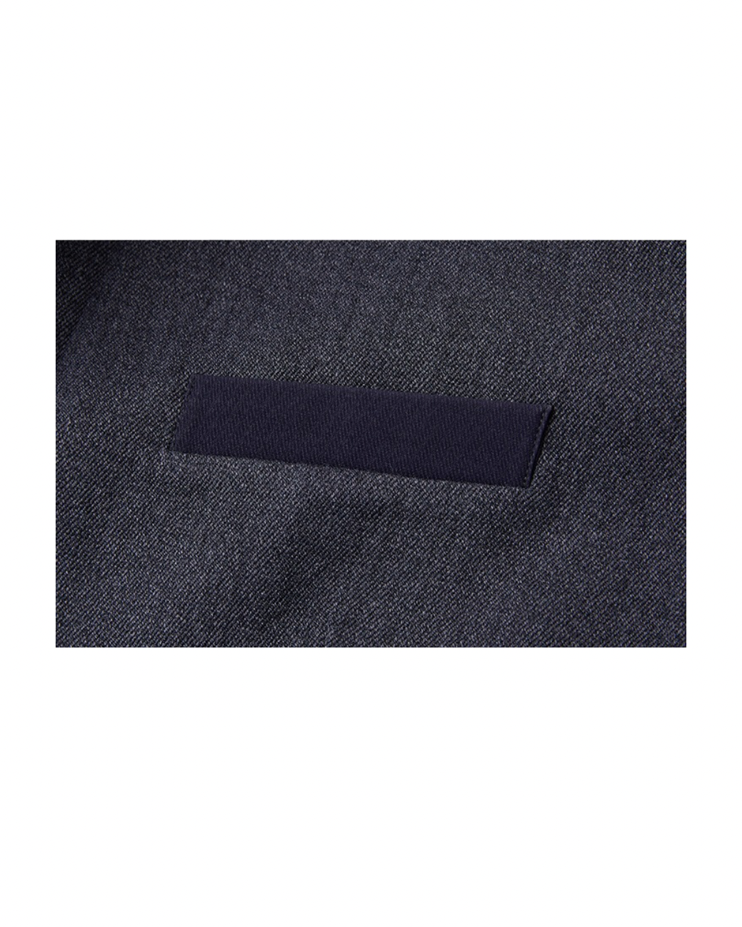 Navy Blue Blazer with Leather Elbow Patches