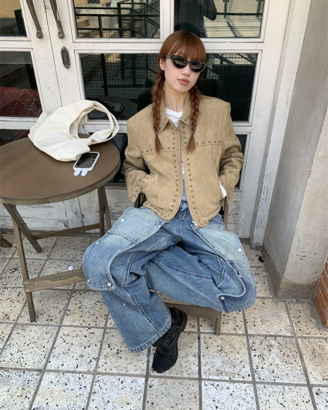 Brown Suede Cropped Jacket