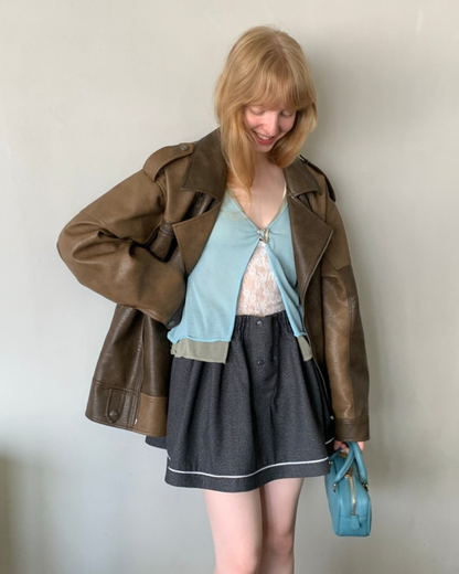 Retro-Style Leather Jacket