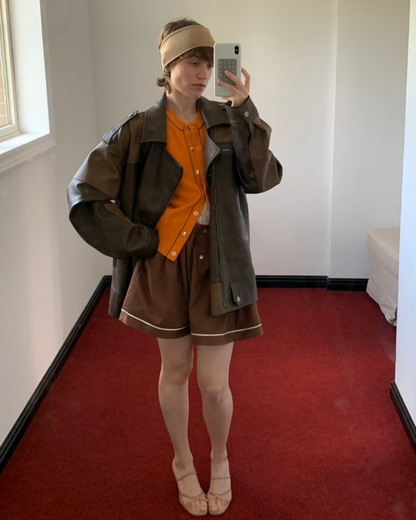 Retro-Style Leather Jacket