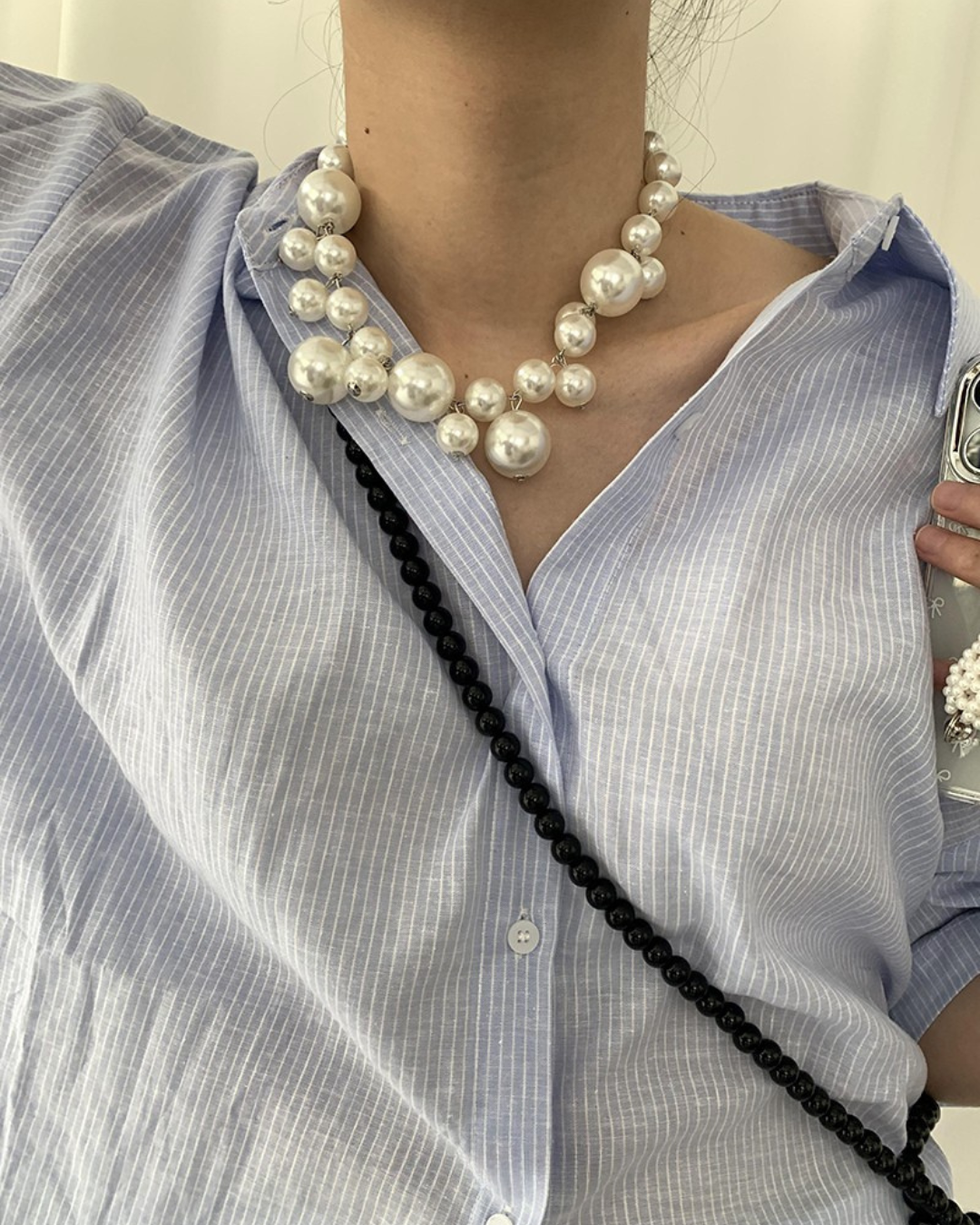 Spliced Pearl Necklace