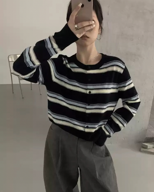 Round Neck Stripe Top