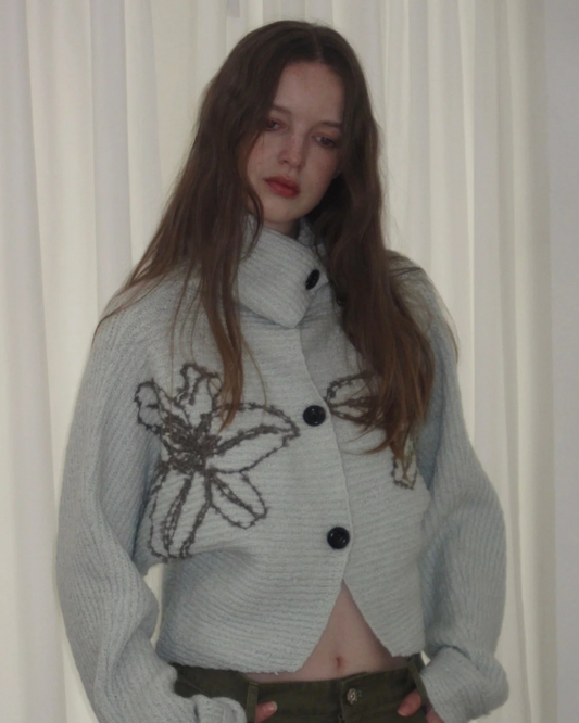 Floral Cardigan Sweater