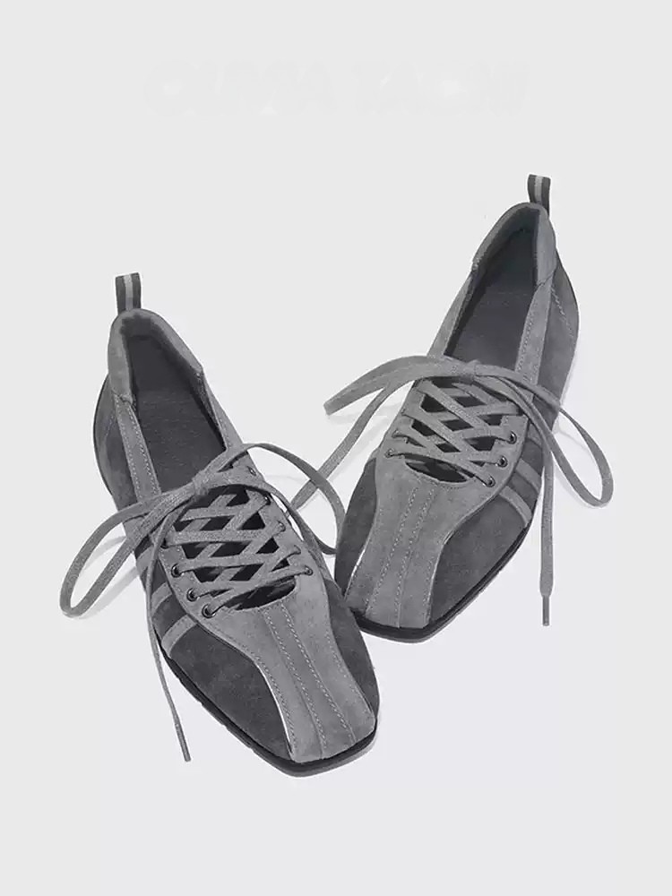 lace-up flats
