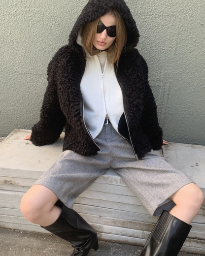 Tailored Wool Mid Pants