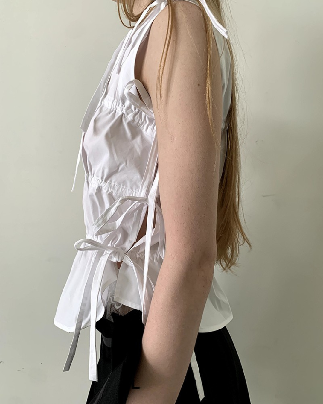 tie-detail blouse