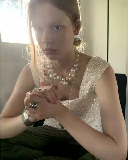 Spliced Pearl Necklace