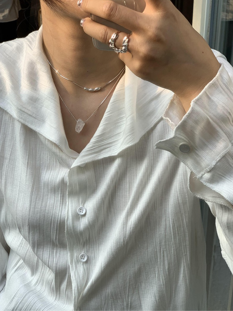 soft drape white shirt