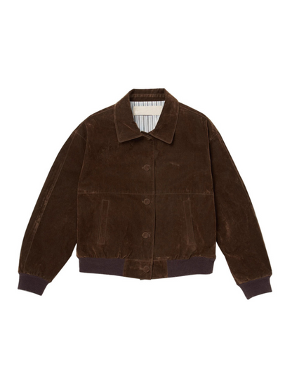 brown suede jacket
