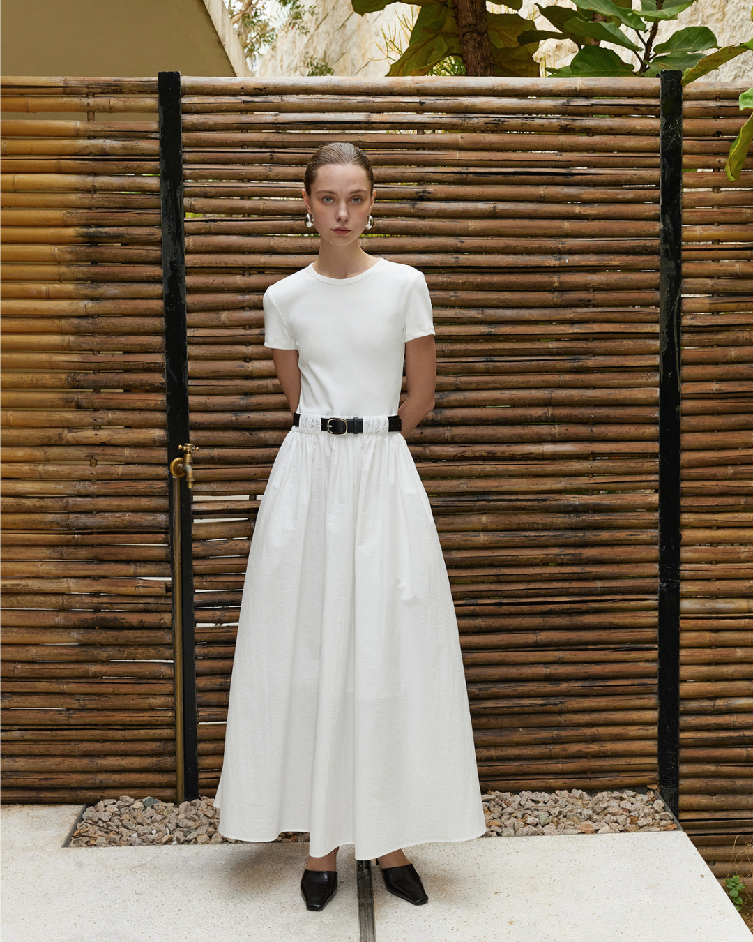White Short Sleeve Dress