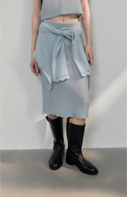 layered wrap skirt