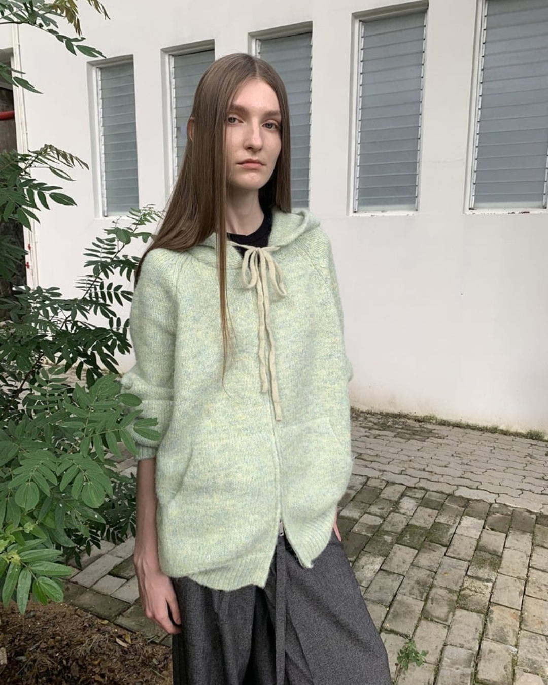 Hooded Knit Cardigan Jacket