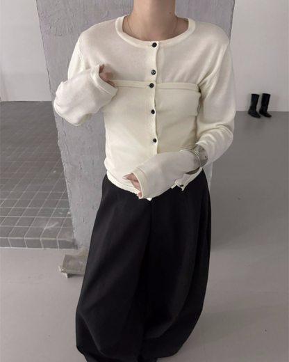 Knit Cardigan Two-Piece Set