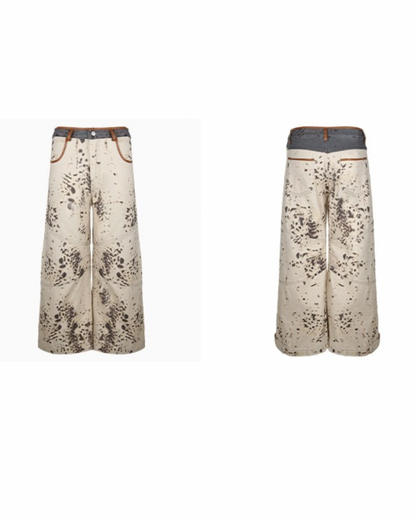 Leopard Straight Loose Pants