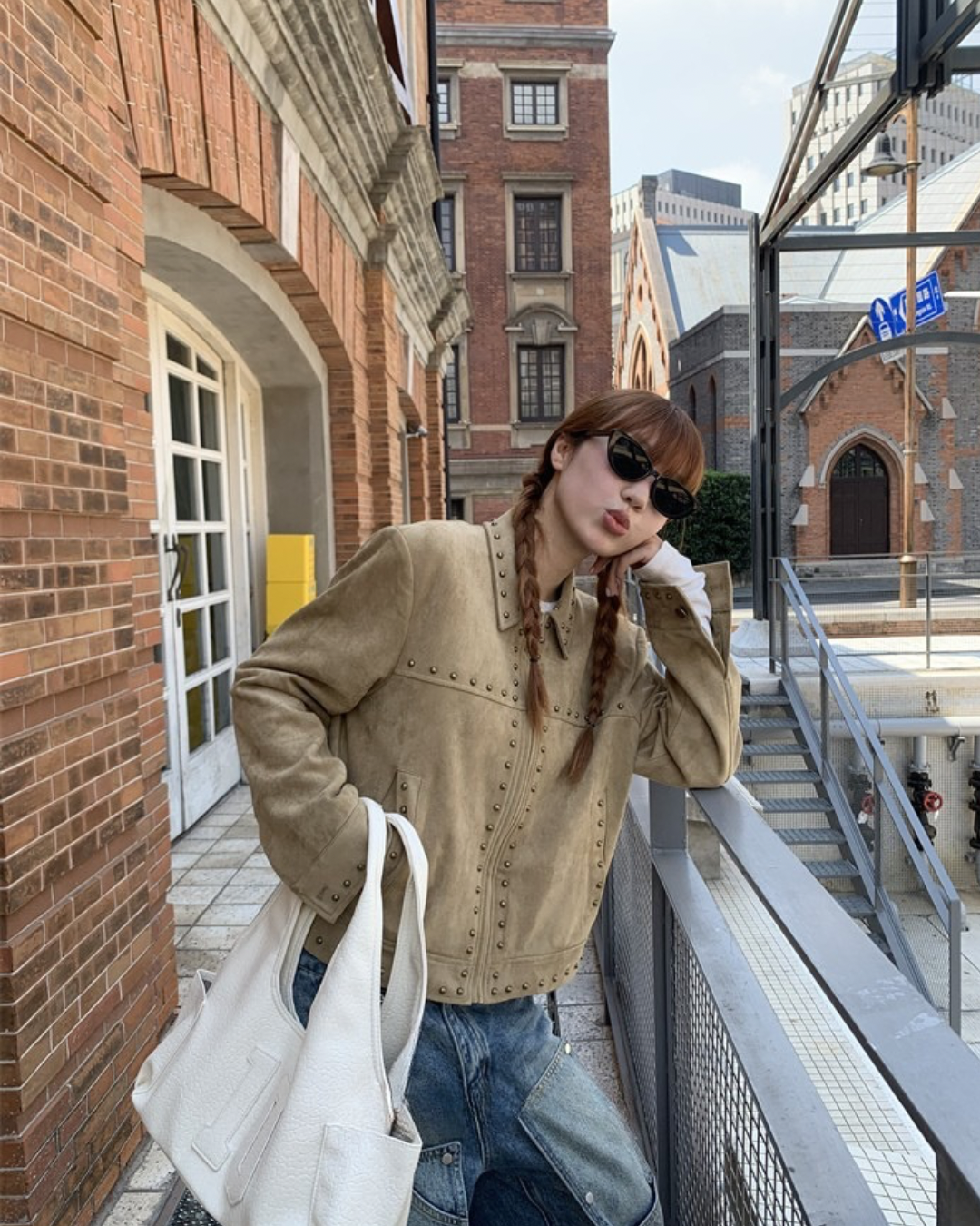 Brown Suede Cropped Jacket