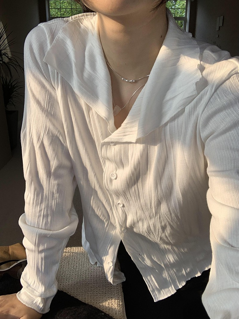 soft drape white shirt
